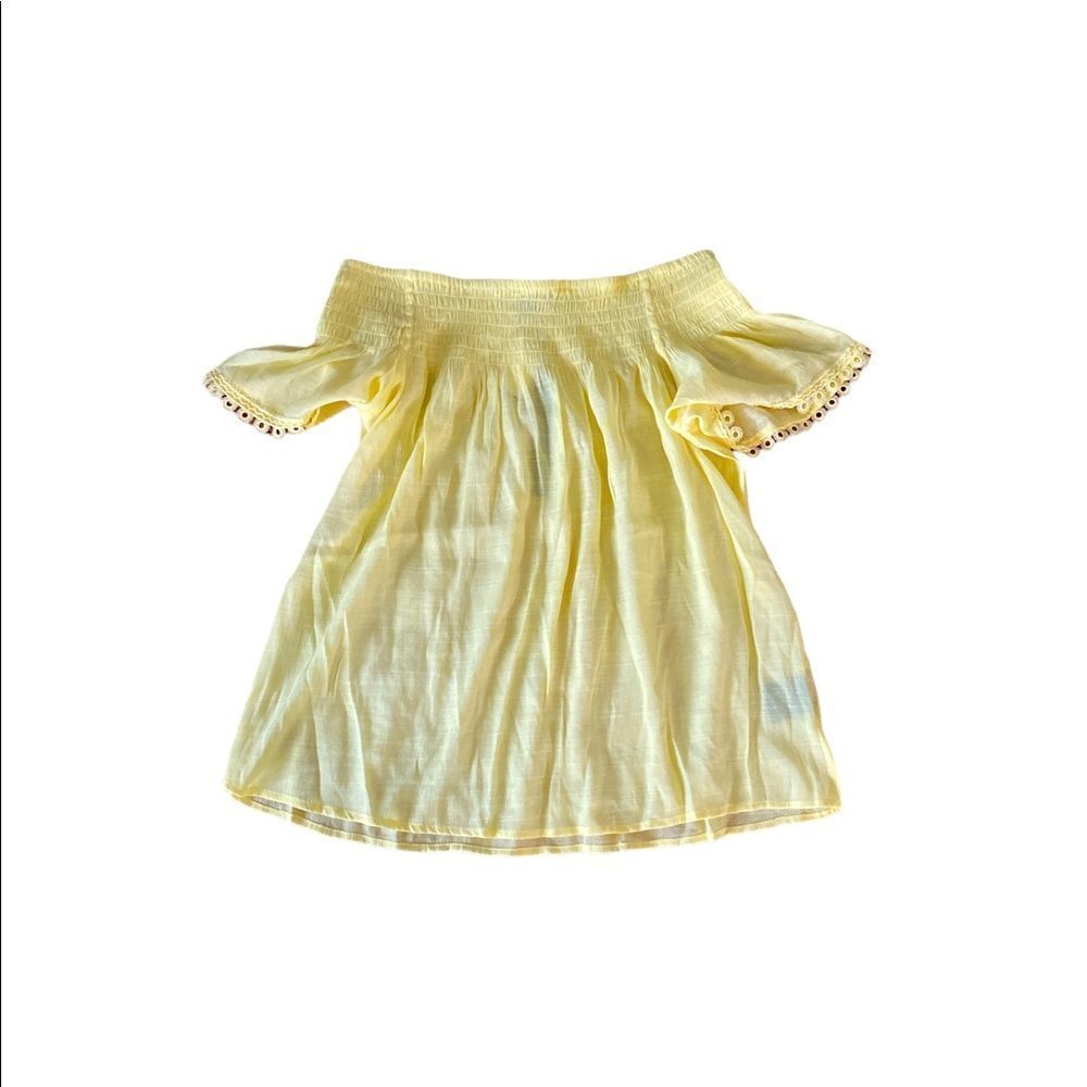 Harve Bernard Large Lemon Drop Off the Shoulder Top